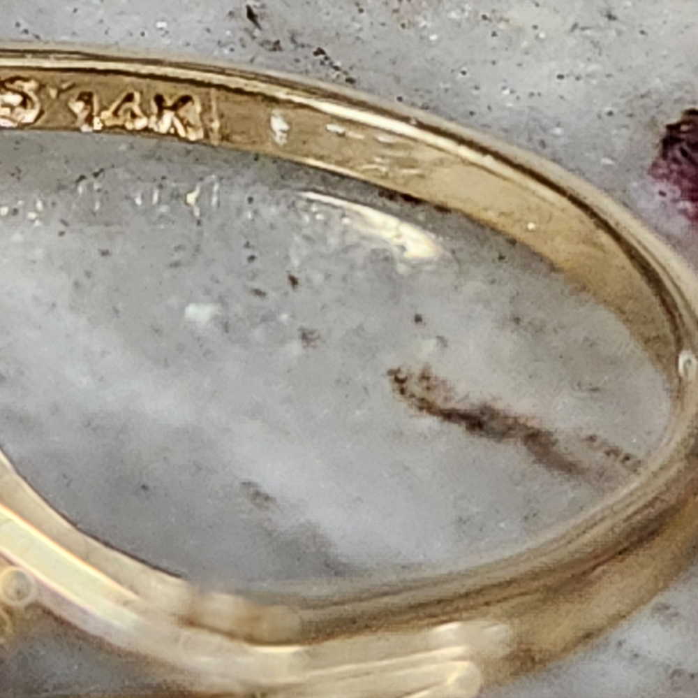 SALE Solid 14K Gold Natural 5 Stone Tanzanite Diamond Ring Sz 7 - Picture 12 of 13